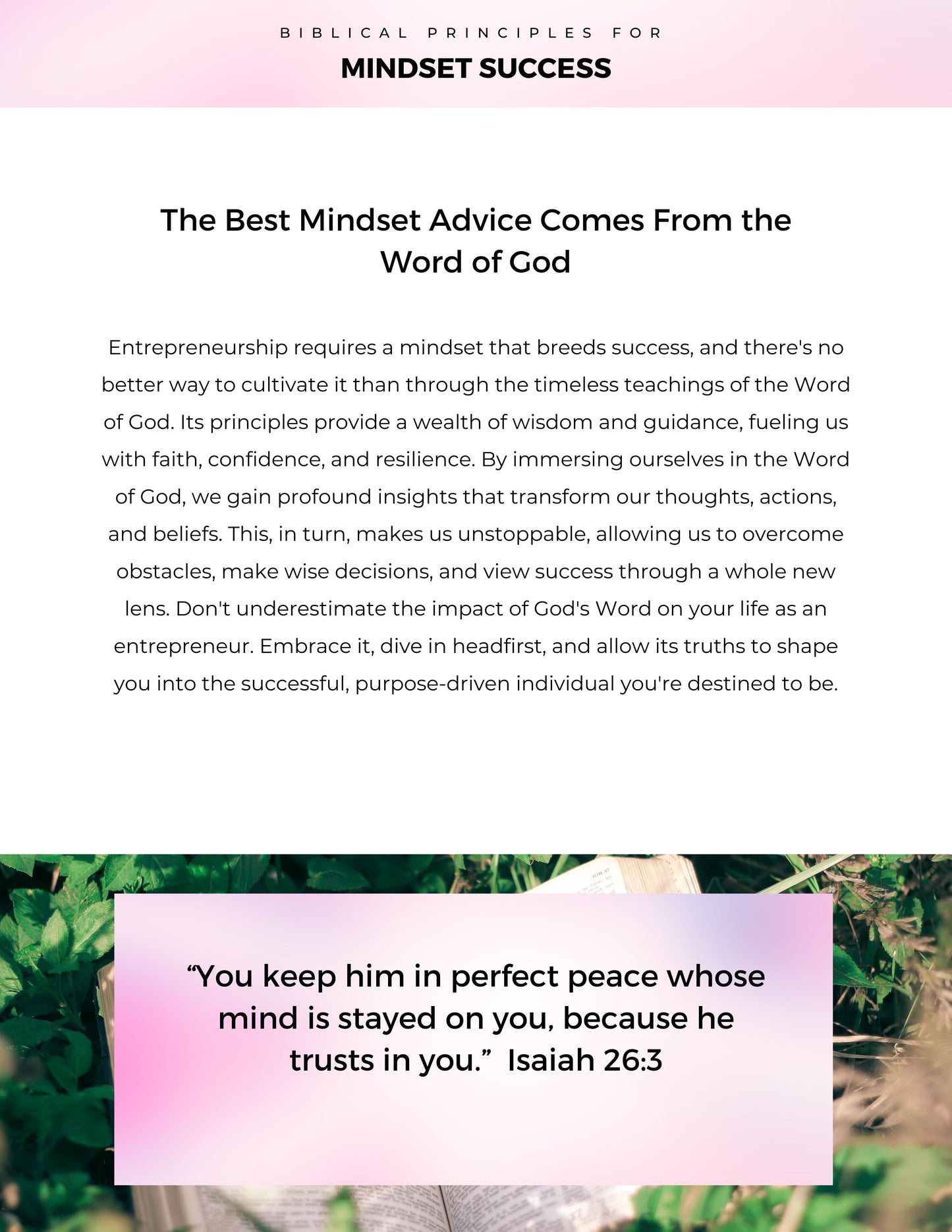 Mindset Success | Christian Entrepreneur Devotional Journal