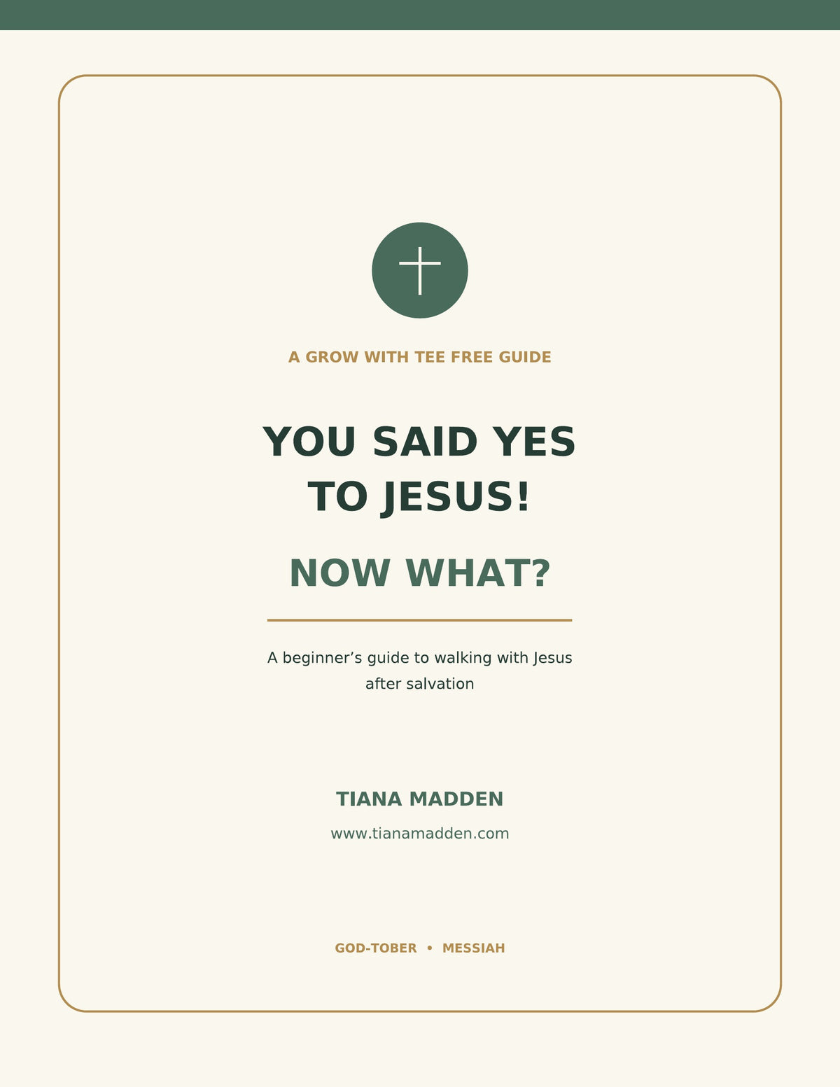 You Said Yes To Jesus, Now What?