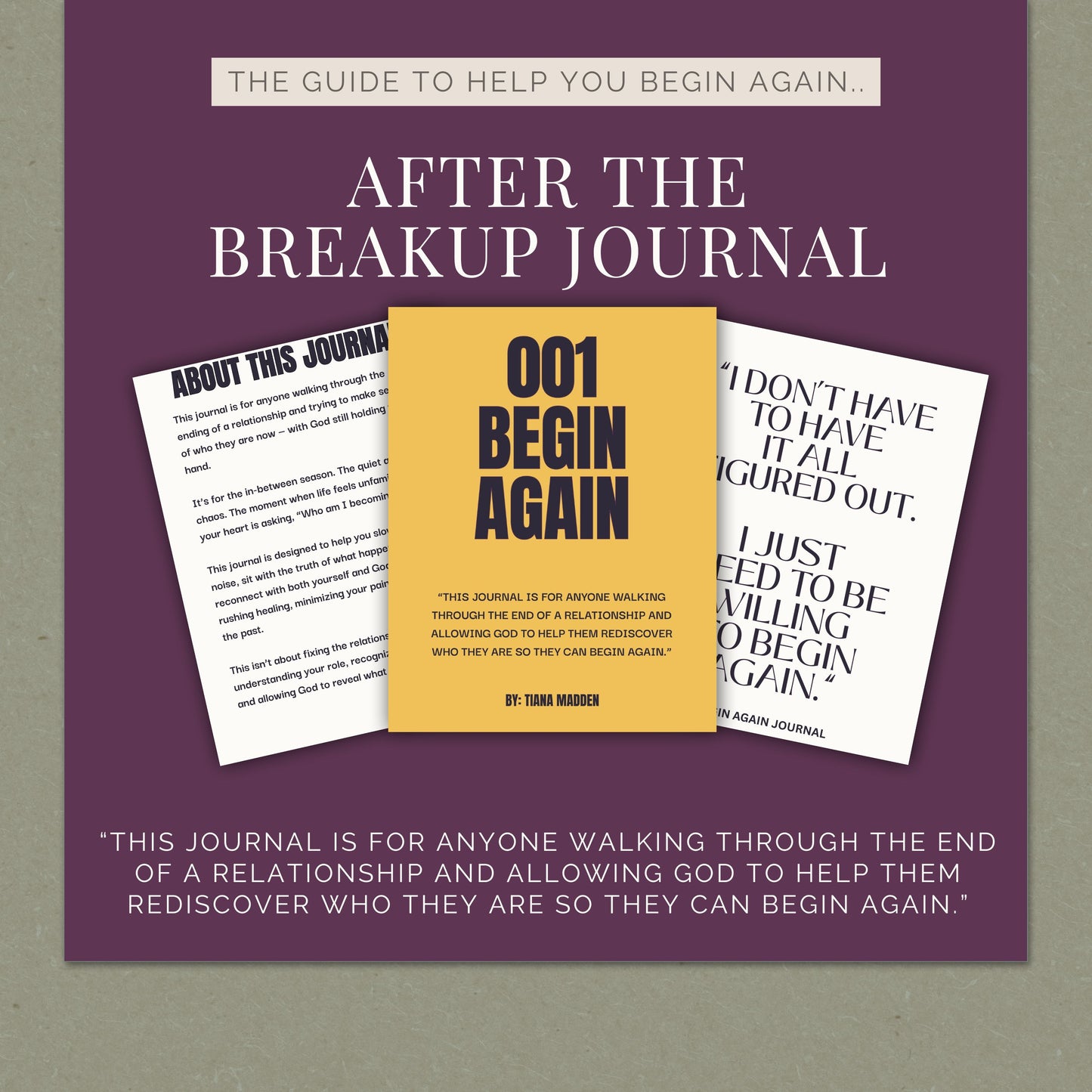 BEGIN AGAIN - Guided Prompts for Healing (DIGITAL DOWNLOAD)