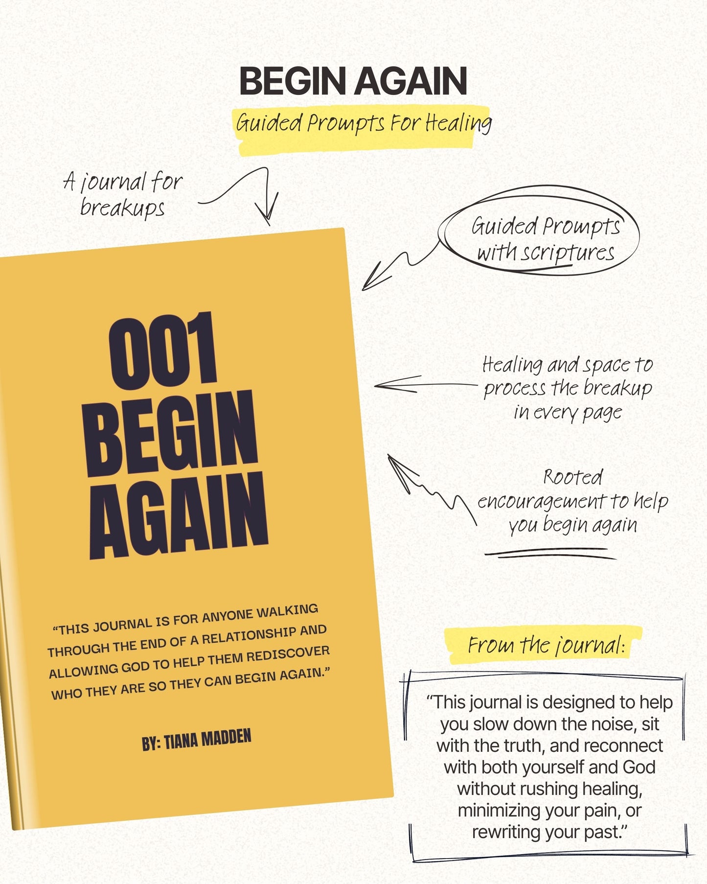 BEGIN AGAIN - Guided Prompts for Healing (PHYSICAL JOURNAL)